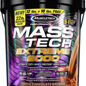 MUSCLETECH PERFORMANCE SERIES MASS TECH EXTREME 2000 22lb ULTIMATE 100% WHEY PROTEIN MASS GAINER 22lb - MUSCLETECH www.oms99.in