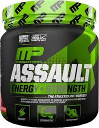 MP ASSAULT ENERGY + STRENGTH THE ATHLETES PRE WORKOUT 345gm - MUSCLEPHARMA www.oms99.in